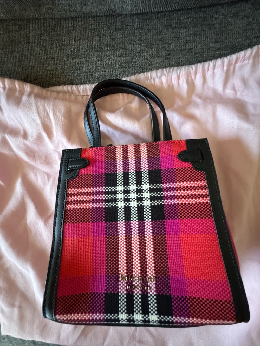 Kate Spade Lane plaid satchel
